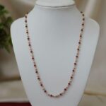 Roselle Pearl Ruby Beaded Necklace (RPR-BN-0008)