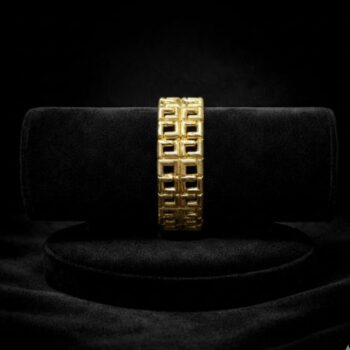 Luxury Gold-Plated Geometric Link Bracelet (LGPG-LB-0016)