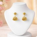 Traditional Gold-Plated Floral Jhumka Earrings (TGPF-JE-0020)