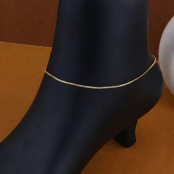 Minimalist Gold-Plated Sleek Anklet Chain (MGPS-AC-0023)