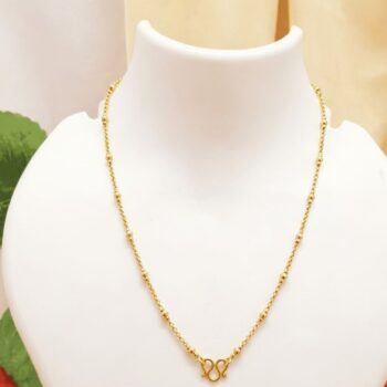 Elegant Golden Infinity Sparkle Necklace(EGI-SN-0050)