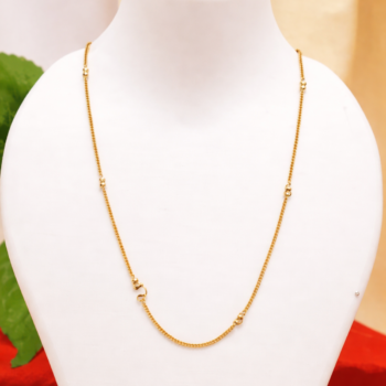 Delicate Gold Station Chain Necklace (GSN-GLD-005)