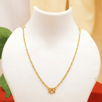 Elegant Classic Gold Link Chain Necklace (GCN-1024)