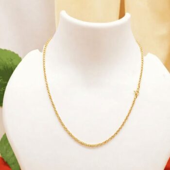 Yellow Gold Plated Classic Rope Link Chain(YGCR-LC-0078)