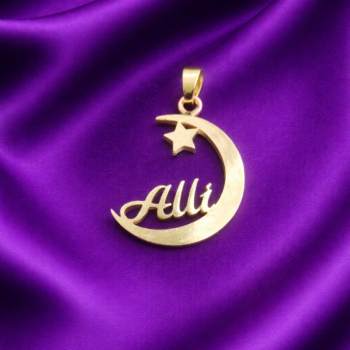 Noor Crescent Name Pendant NGP-ALI-001