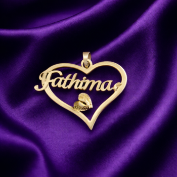 Elegant Heart Name Pendant  EHNS-F-004