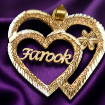 Twin Heart Personalized Name Pendant THNP-3045