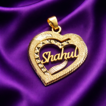 Dual-Texture Heart Name Locket DTHL-IG-006