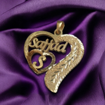 Dual Heart Initial & Name Pendant DHNP-8456