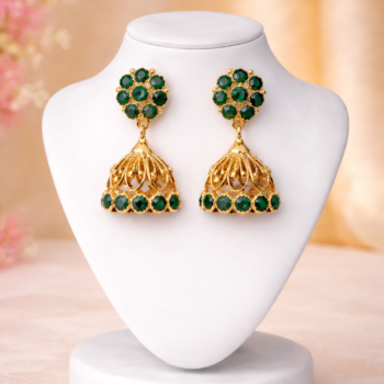 Greenstone Golden Pendant Earrings GGP-004
