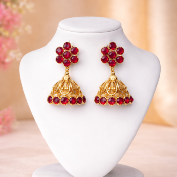 Redstone Floral Drop Earrings RFD-008